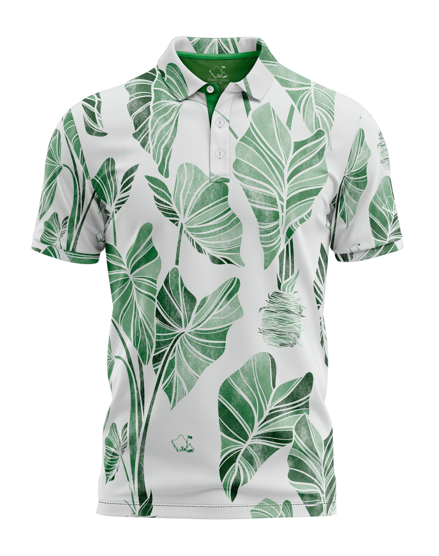 "Kalo" Green - OGA Men's Polo - Multi Green