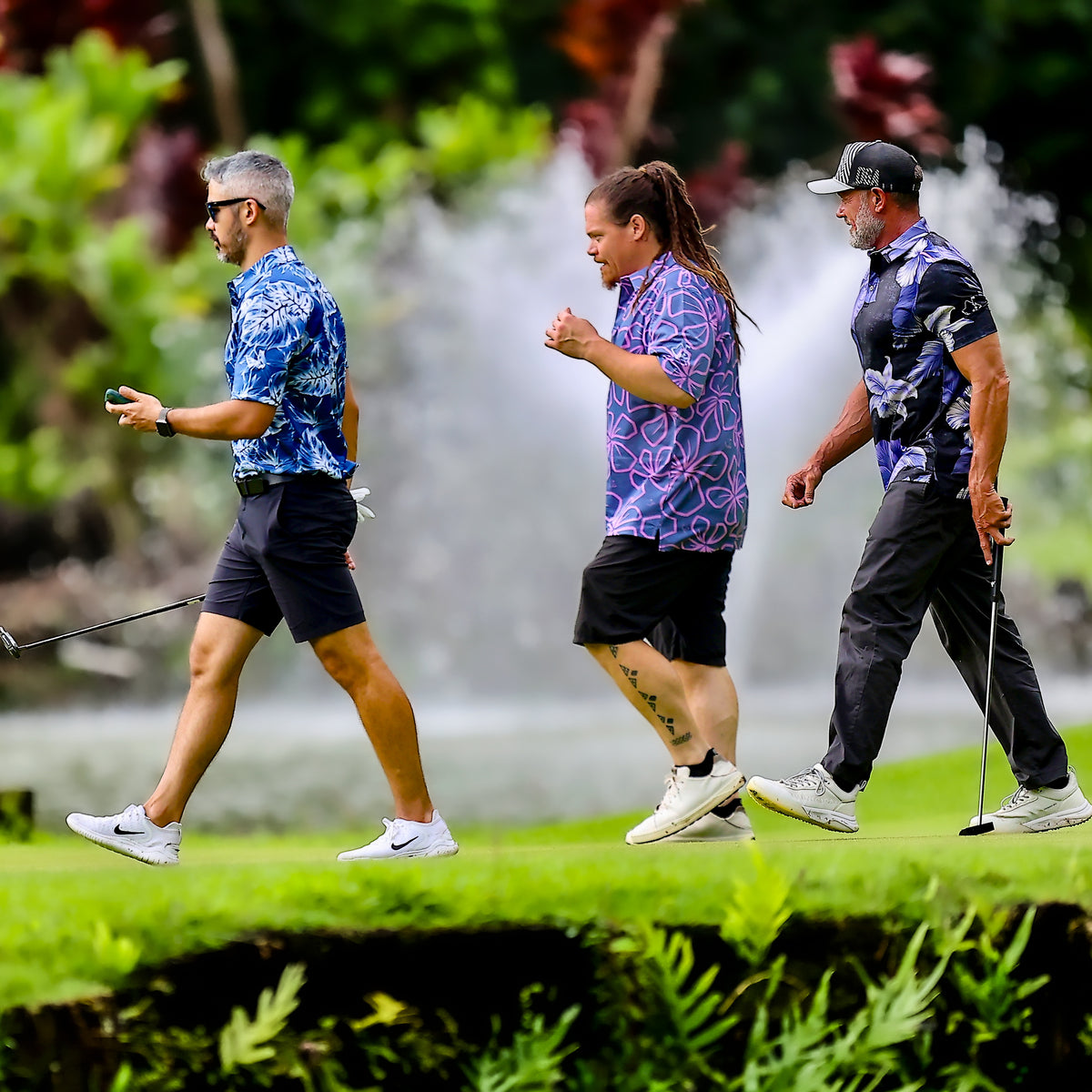 Oahu Golf Apparel polos in a lifestyle setting