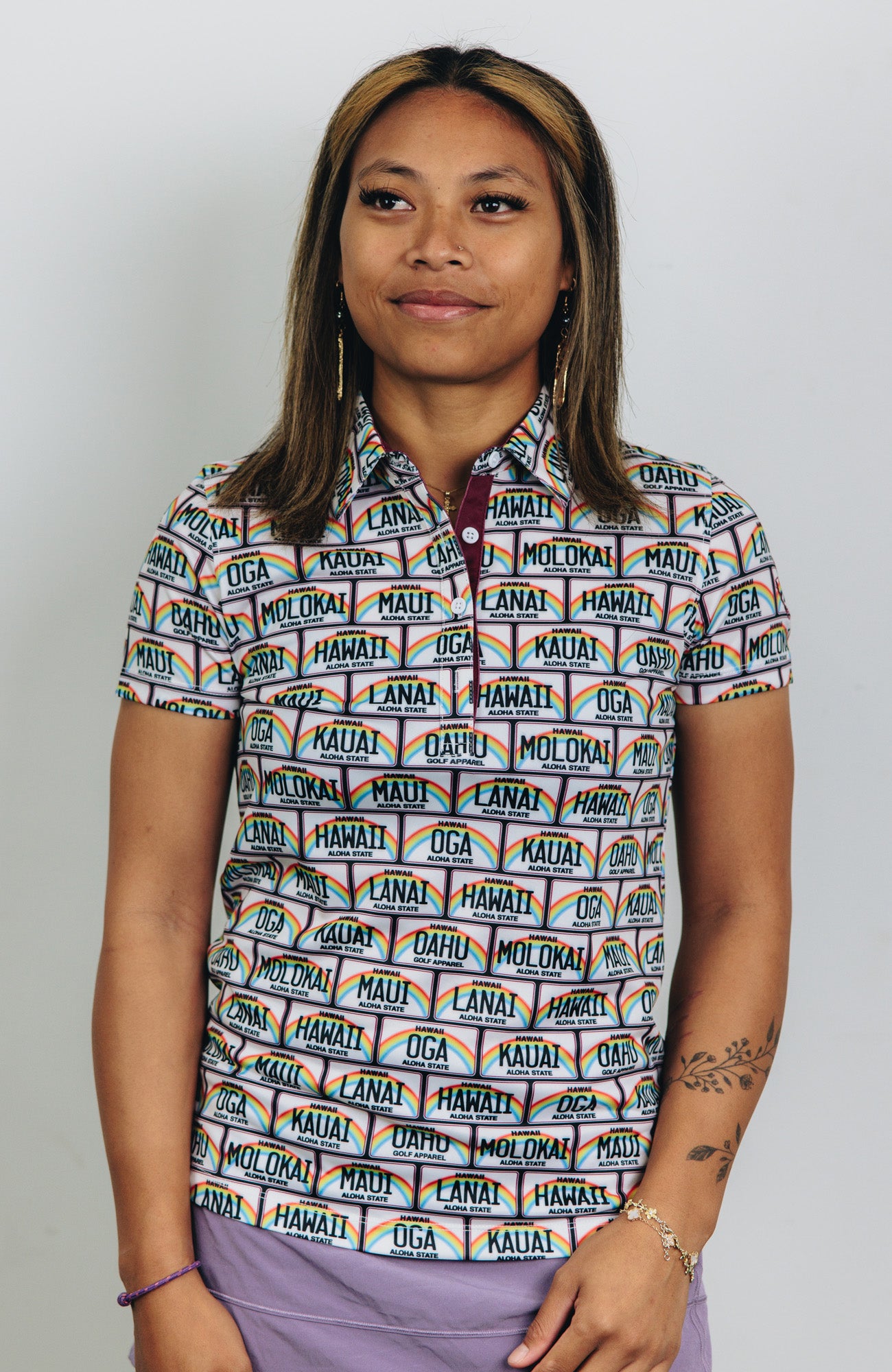 "License Plate" Decade - OGA Women's Polo - Multi