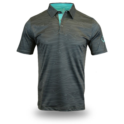 "Liquid Onyx" - OGA Men's Polo - Onyx Black