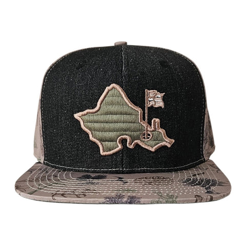 "Local Wilderness" Island Logo - 6 Panel Snapback - Earthy Browns