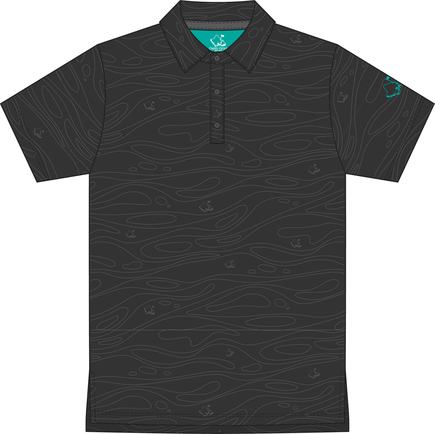 "Liquid Onyx" - OGA Youth Polo - Onyx Black