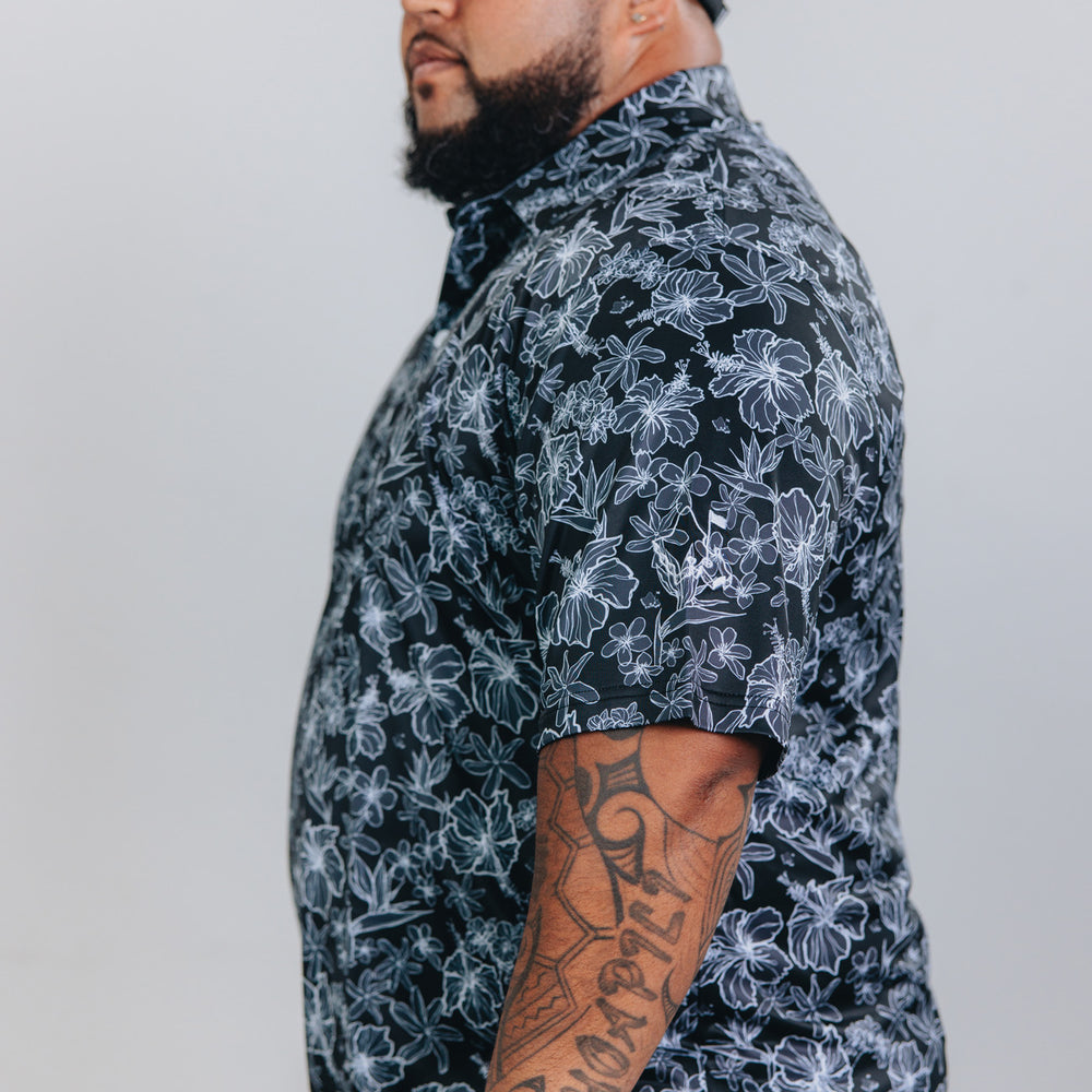 
                      
                        "Small Kine Sketchy Onyx" - OGA Men's Polo - Onyx Black
                      
                    