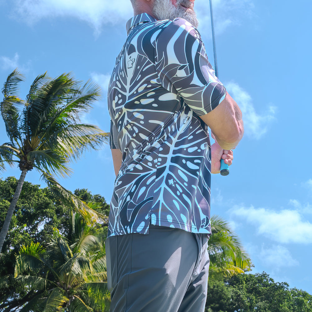 
                      
                        "Monstera 2-0" Zebra Pop - OGA Men's Polo - Black / White
                      
                    