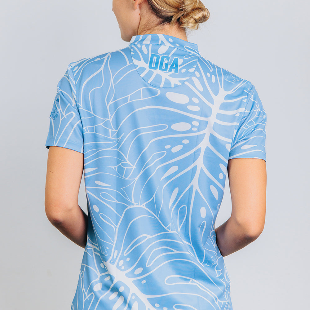 
                      
                        "Monstera 3.0" Blue Smoke - OGA Women's Polo - Blue Smoke / Off White
                      
                    