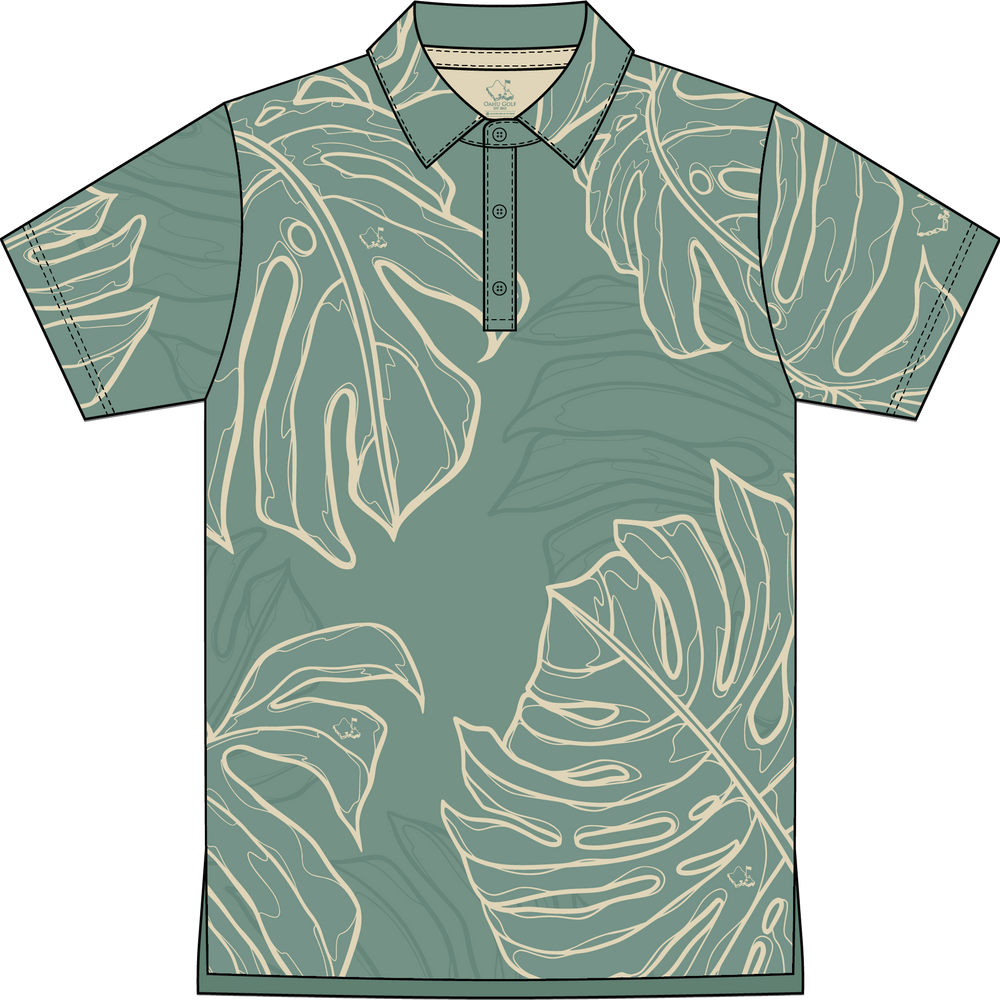"Monstera Koncept" Seafoam Green - OGA Youth Polo - Seafoam Green