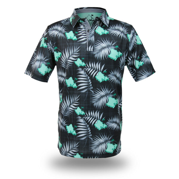 "It's About Time Manoa" - OGA Men's Polo - Black Green