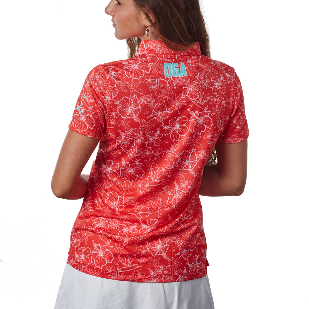 
                      
                        "Small Kine Sketchy" Prestige Red  - OGA Women's Polo - Prestige Red / White
                      
                    