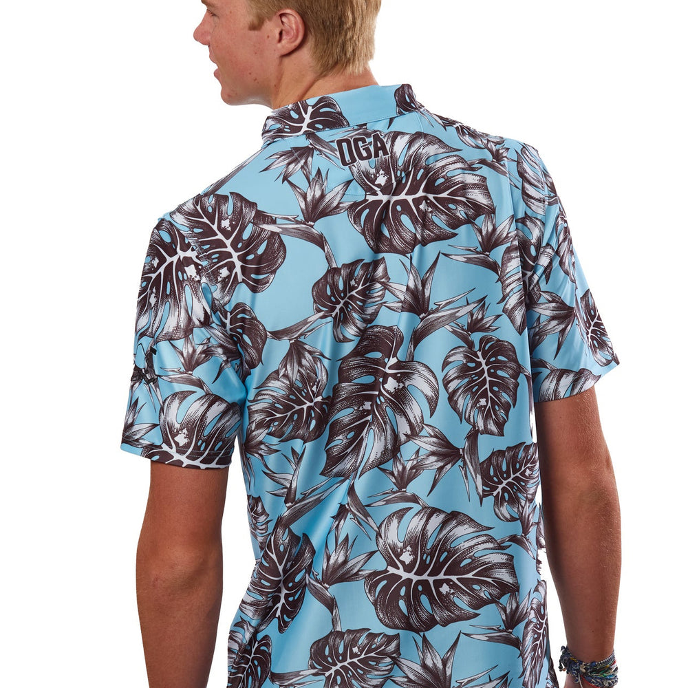 
                      
                        "Jungle" Downtown Fit - OGA Men's Polo - Black / Pale Sky
                      
                    