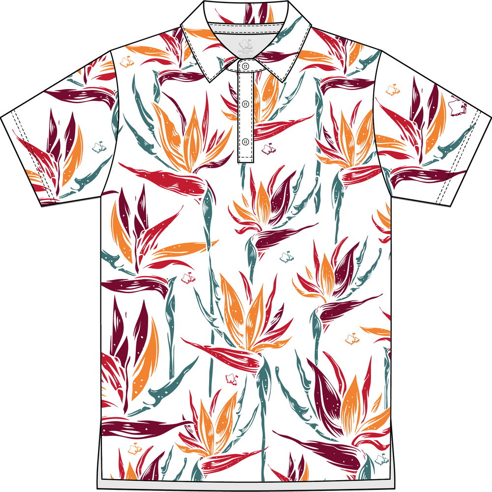 
                      
                        "Paradise 2025" Tropicals - OGA Men's Polo - Multi Color
                      
                    