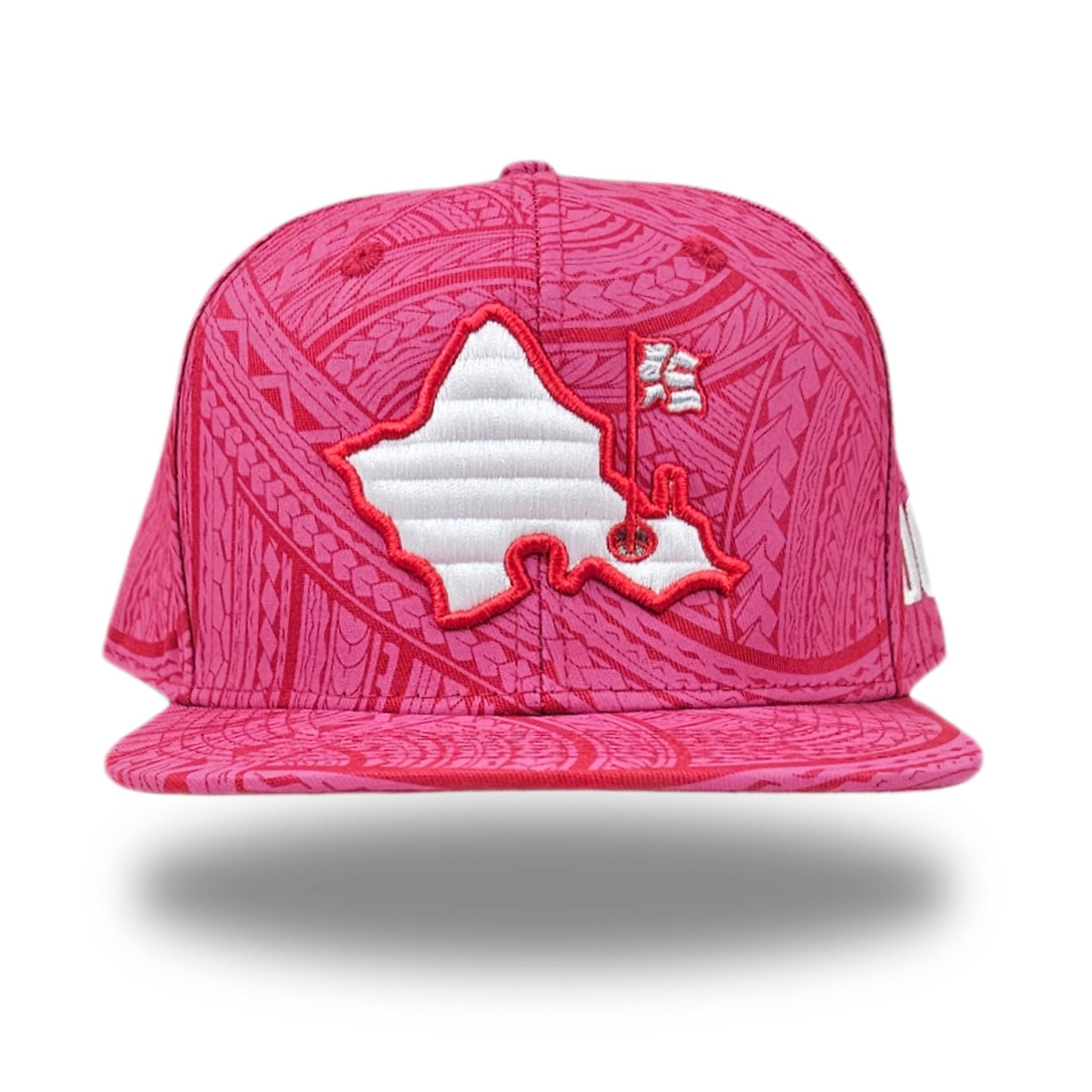 "OGA Pink Tribal" - 6 Panel Flatbill Snapback - Pink / Red