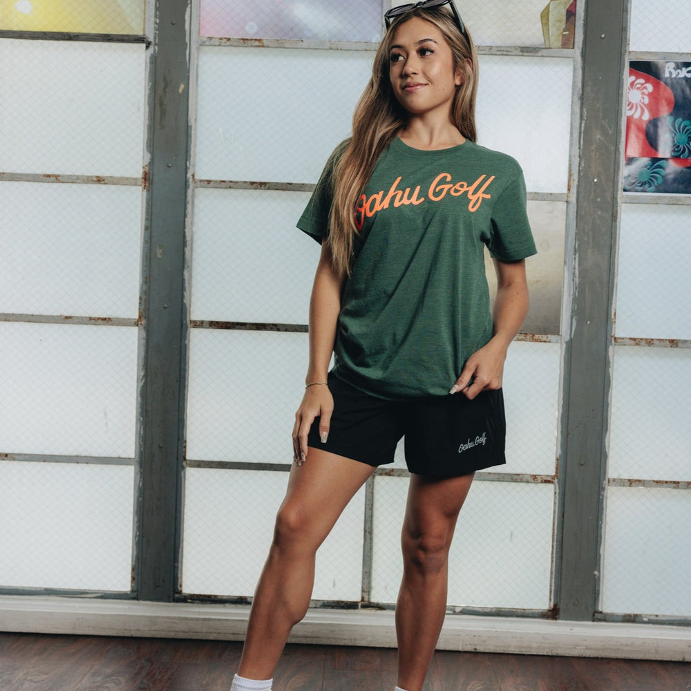 "OG Script" - OGA Unisex Graphic Tee - Pine Green Heather