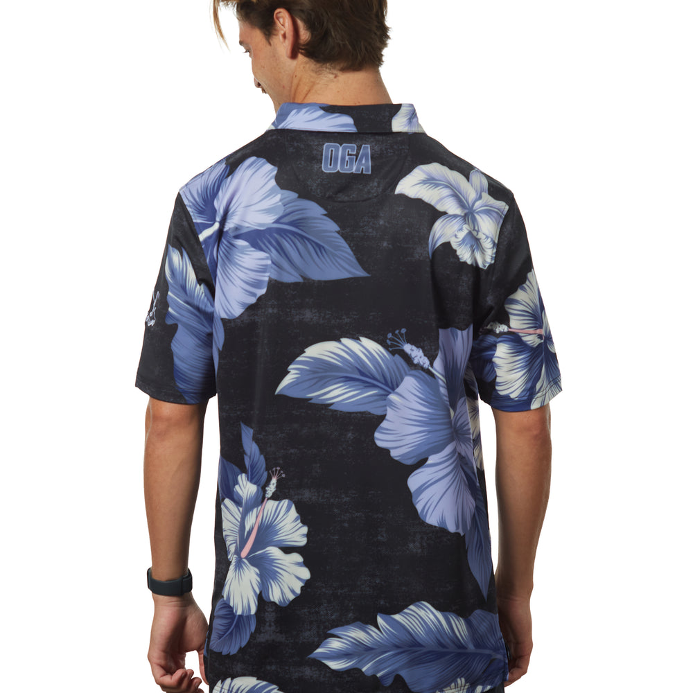 
                      
                        "Shmood Kine" Black Lava - OGA Men's Polo - Black / Lavender
                      
                    