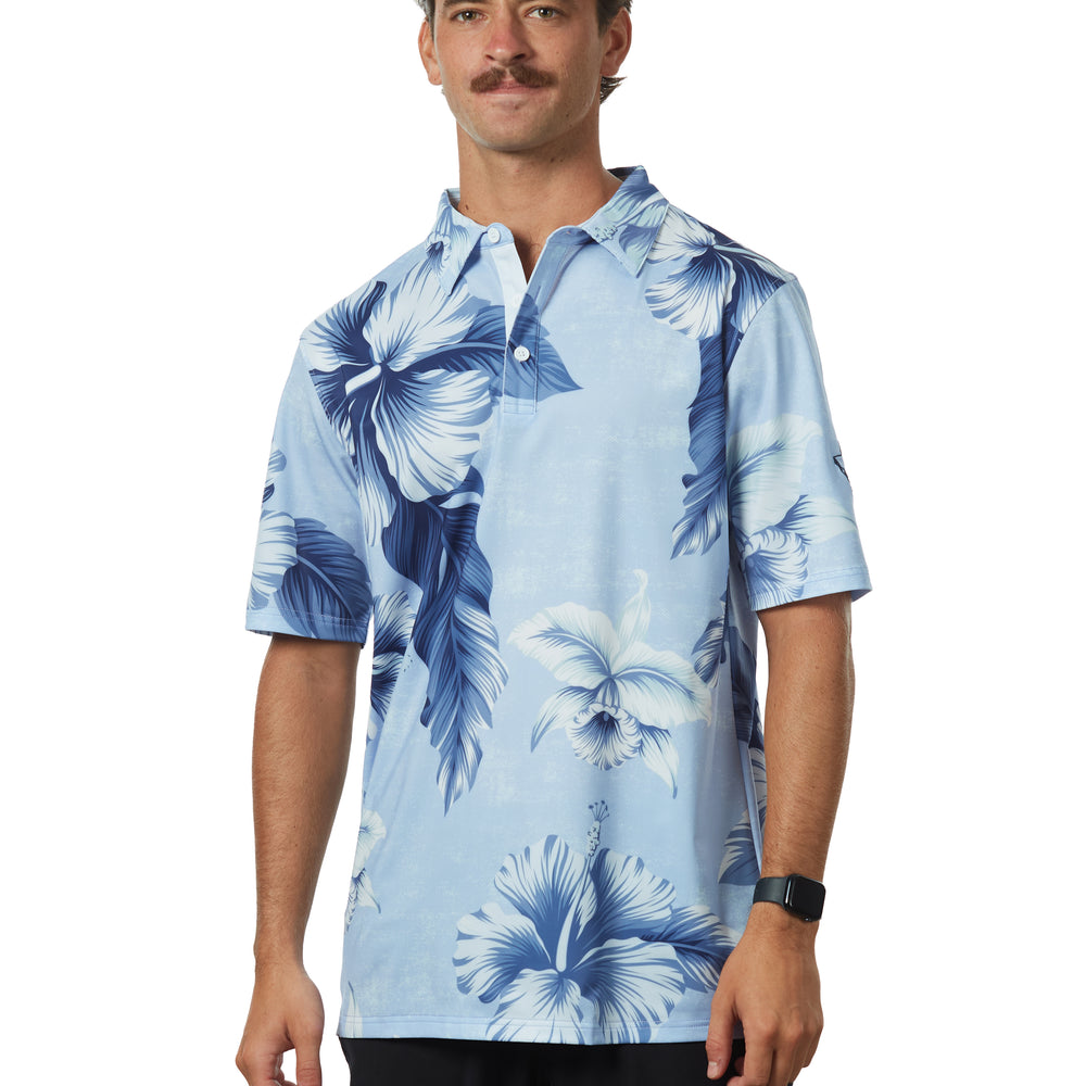 
                      
                        "Shmood Kine" Lobelia Blue - OGA Men's Polo - Blue / White
                      
                    
