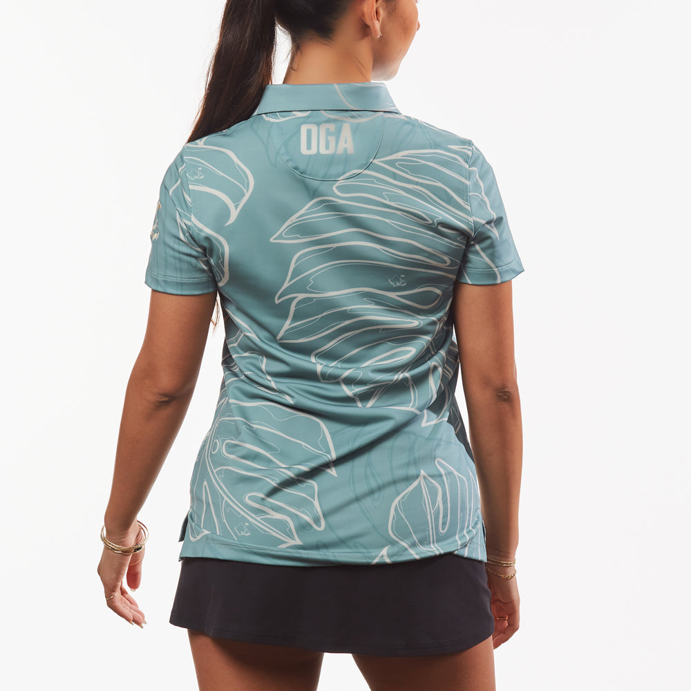 
                      
                        "Monstera Koncept" Seafoam Green - OGA Women's Polo - Seafoam Green
                      
                    