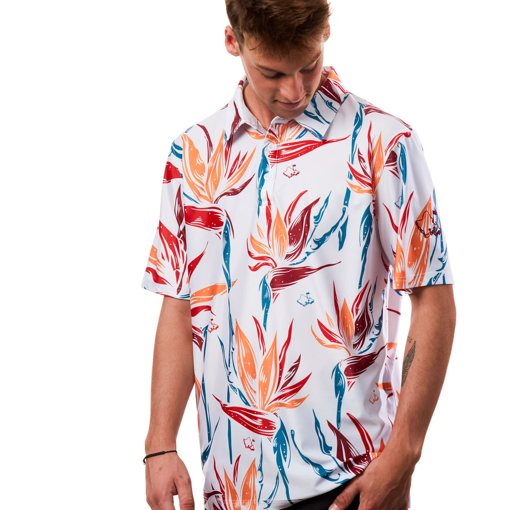 
                      
                        "Paradise 2025" Tropicals - OGA Men's Polo - Multi Color
                      
                    