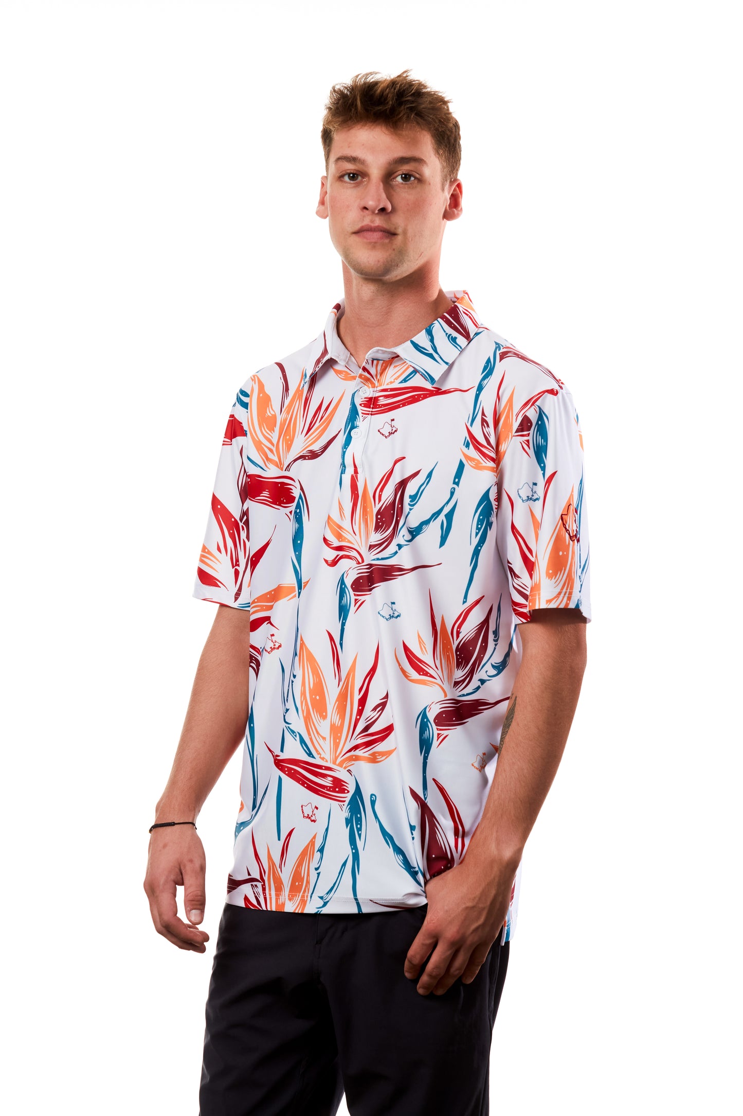 "Paradise 2025" Tropicals - OGA Men's Polo - Multi Color