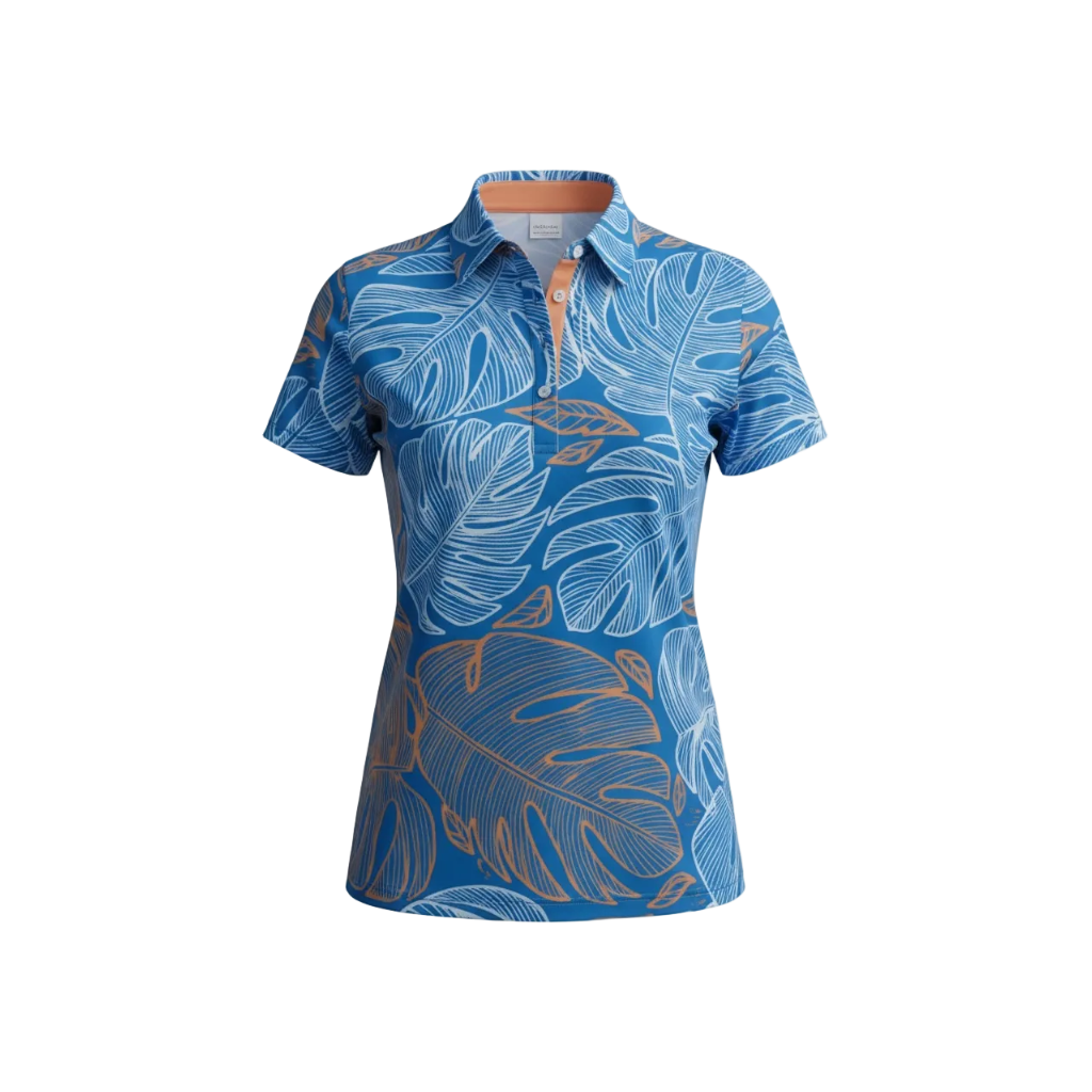 "Out of Line" Sea Gold - OGA Women's Polo - Blue / Gold