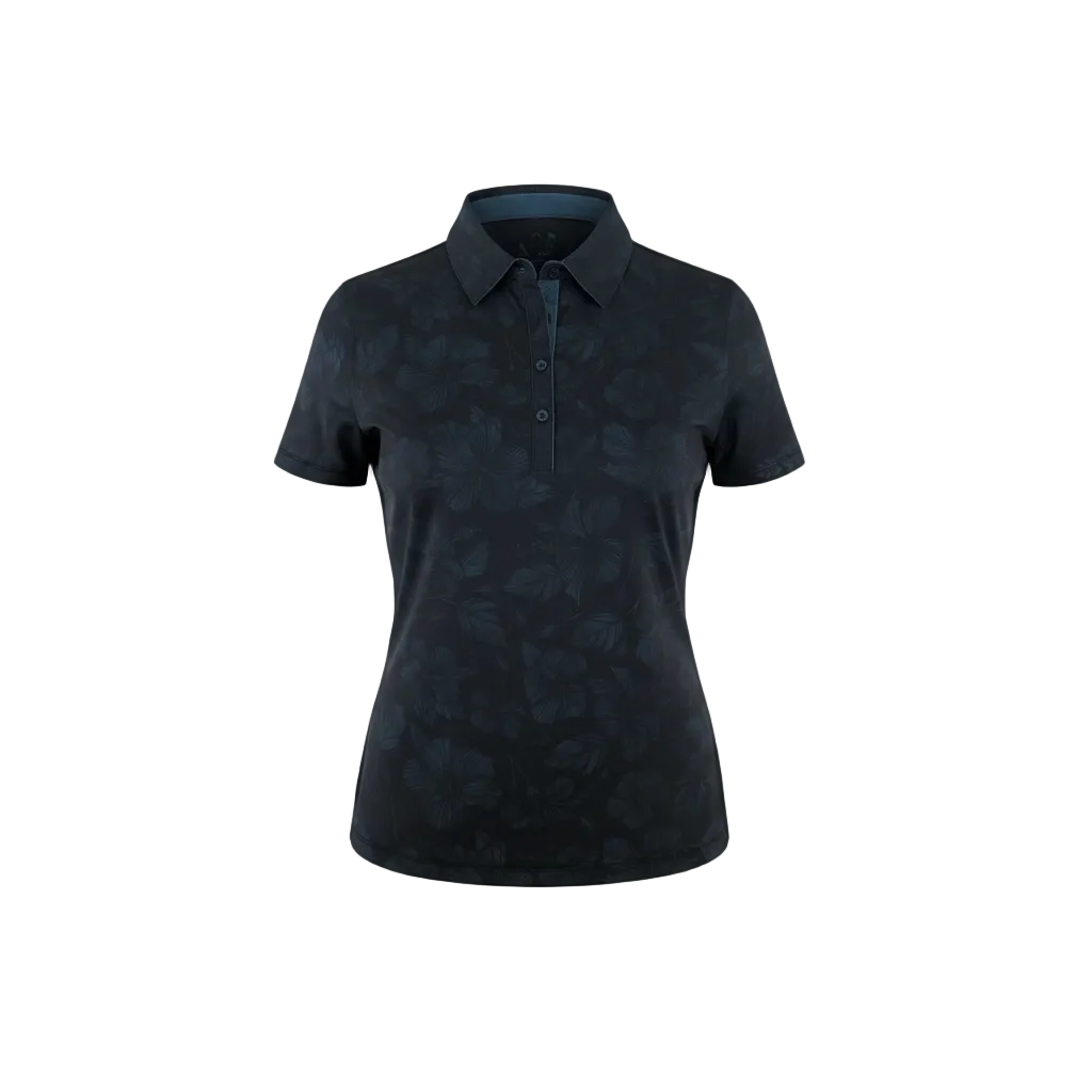 "Heavenly Sent" Night Sky - OGA Women's Polo - Black / Midnight Blue