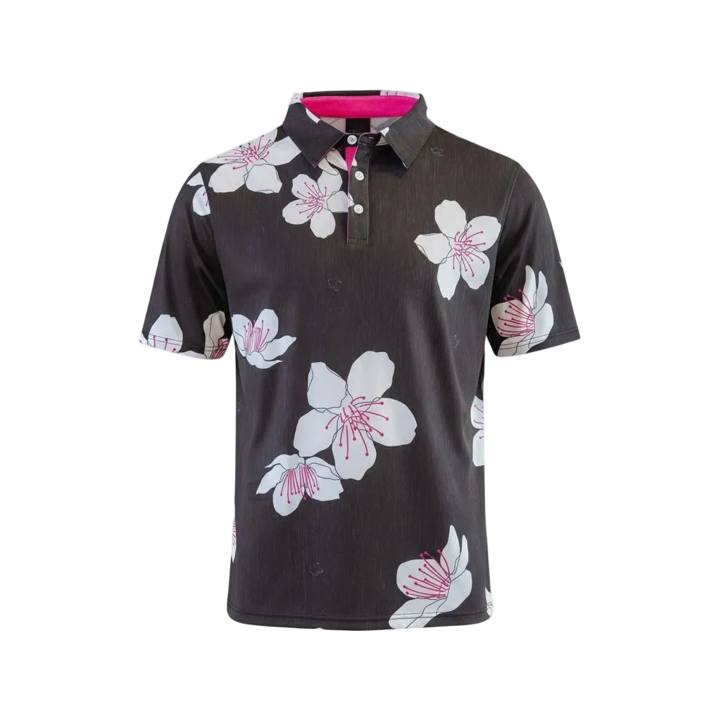 "Cherreh" Sakura Night - OGA Youth Polo - Night / Pink