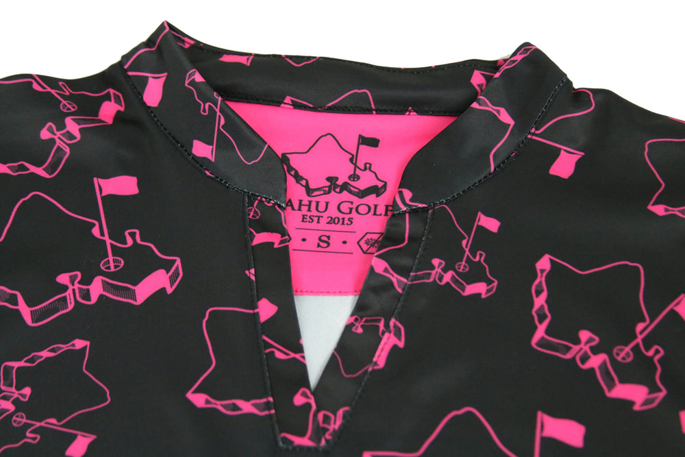 
                      
                        "Scattered Islands" Hot Pink - OGA Women's Polo - Black Hot Pink
                      
                    