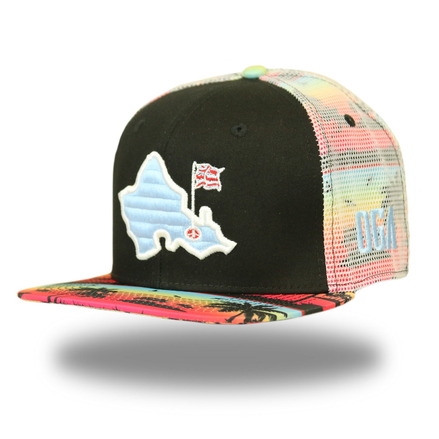 "Shave Ice Scenic" - Faux Trucker Snapback - Multi Color