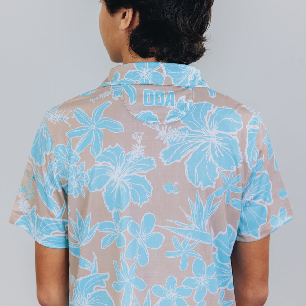 
                      
                        "Sketchy Floral Sandy Aqua" - OGA Youth Polo - Sand and Aqua
                      
                    
