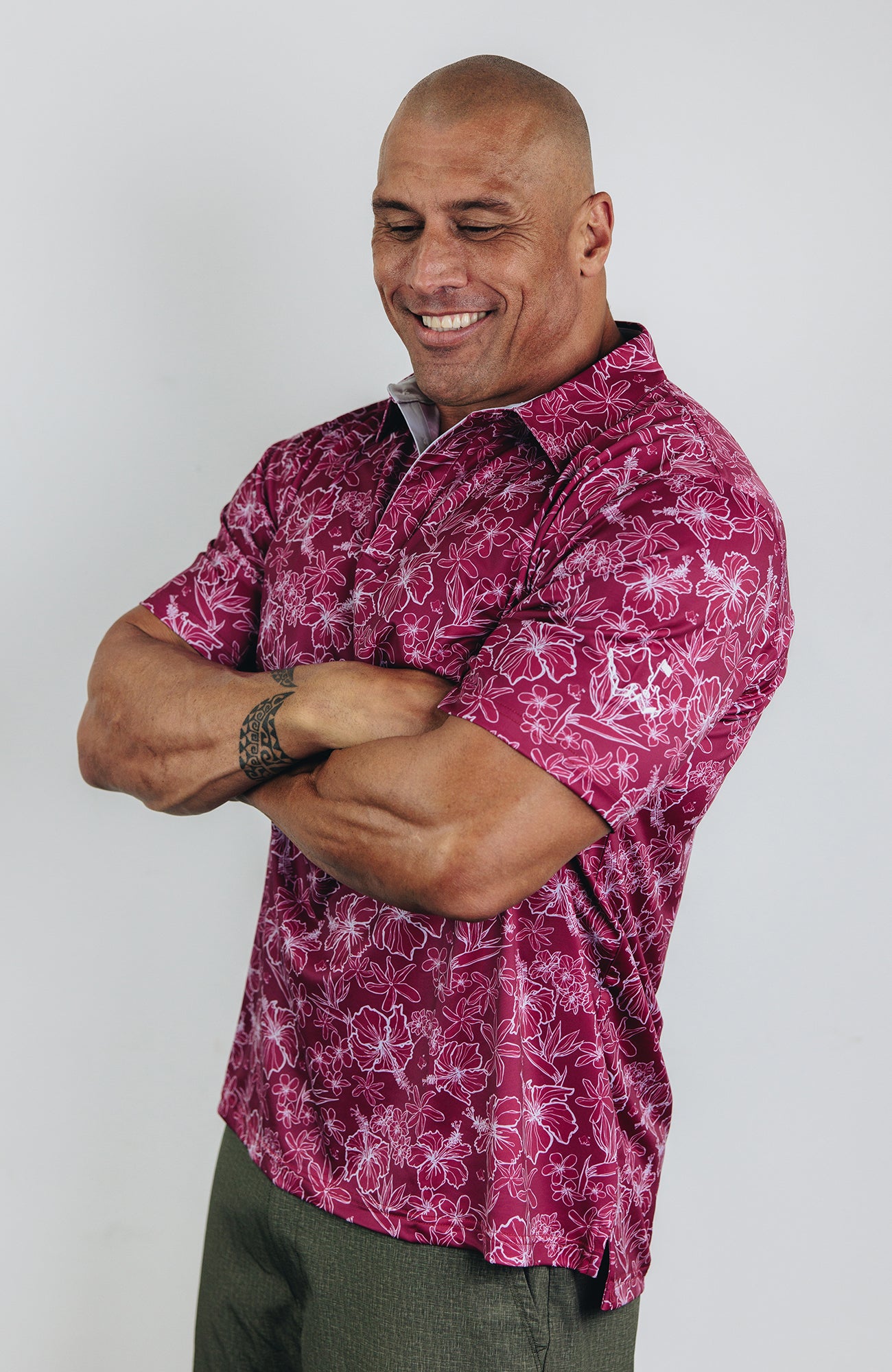 "Small Kine Sketchy" Maroon - OGA Men's Polo - Maroon