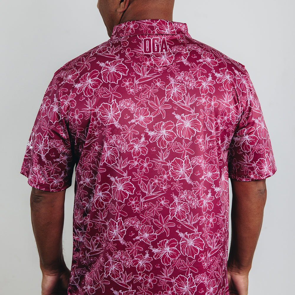 
                      
                        "Small Kine Sketchy" Maroon - OGA Men's Polo - Maroon
                      
                    