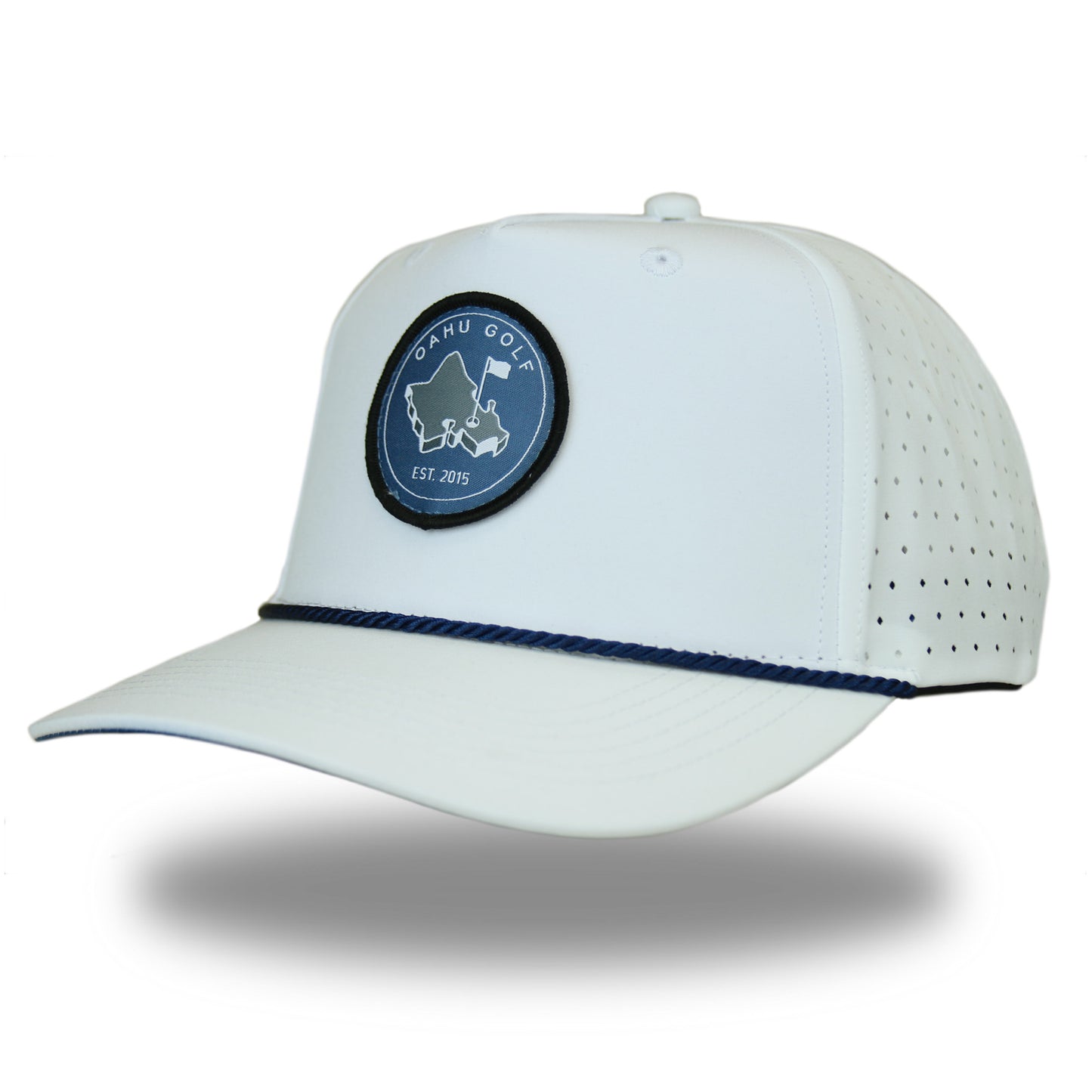 "Snow Cap Fade" - OGA 5 Panel Snapback - Snow Cap White