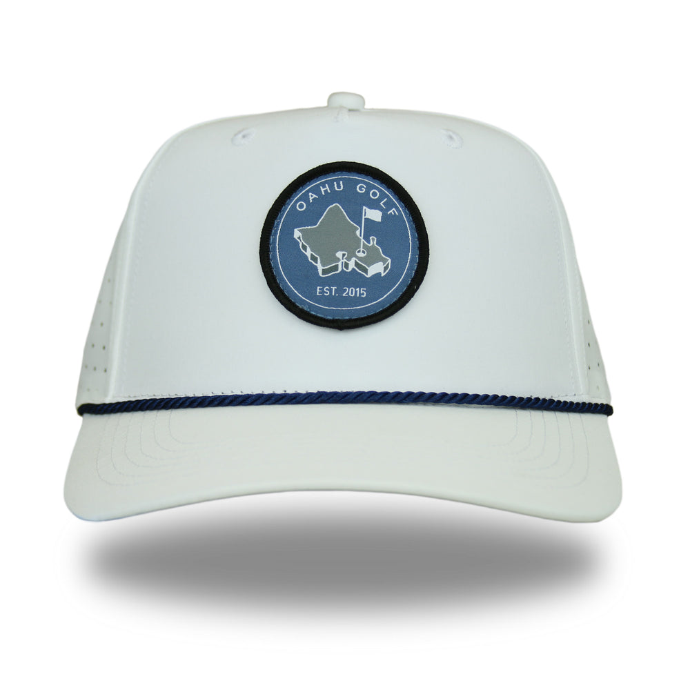 "Snow Cap Fade" - OGA 5 Panel Snapback - Snow Cap White