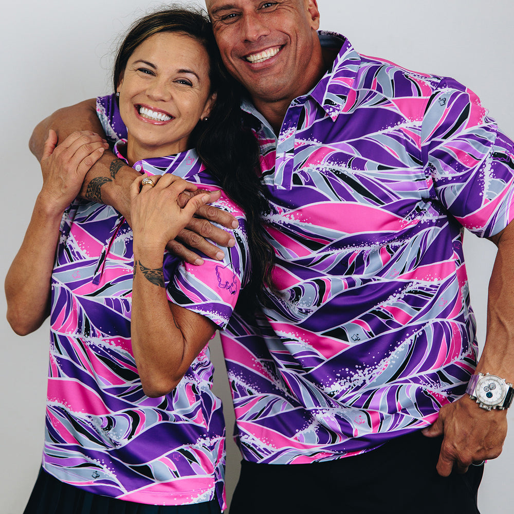 
                      
                        "Swell" Violet Orchid - OGA Women's Polo - Hot Pink / Ube Purple
                      
                    