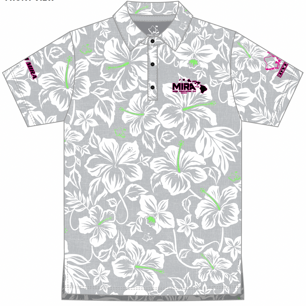 Mira Custom Bloom Mint Men's Polo MR???-MP100