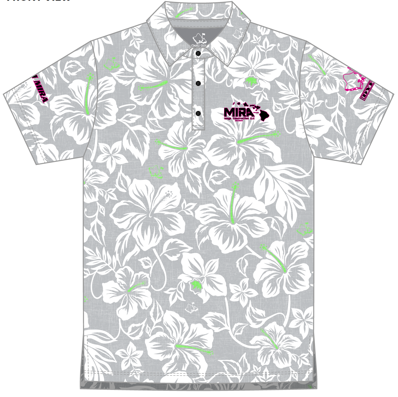 Mira Custom Bloom Mint Men's Polo MR???-MP100