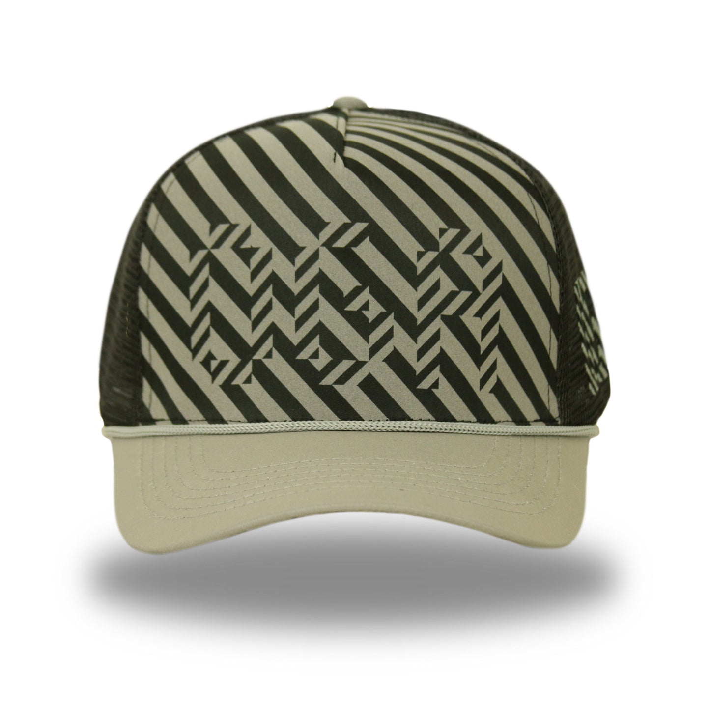 " Trippy Trucker" - Trucker Hat - Black / Reflective Gray