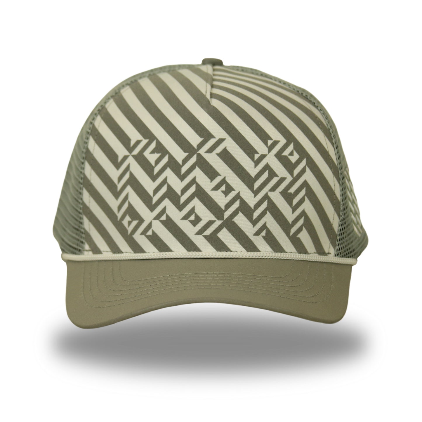 " Trippy Trucker" - Trucker Hat - White / Reflective Gray