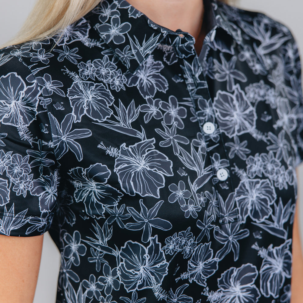 
                      
                        "Small Kine Sketchy Onyx" - OGA Women's Polo - Onyx Black
                      
                    