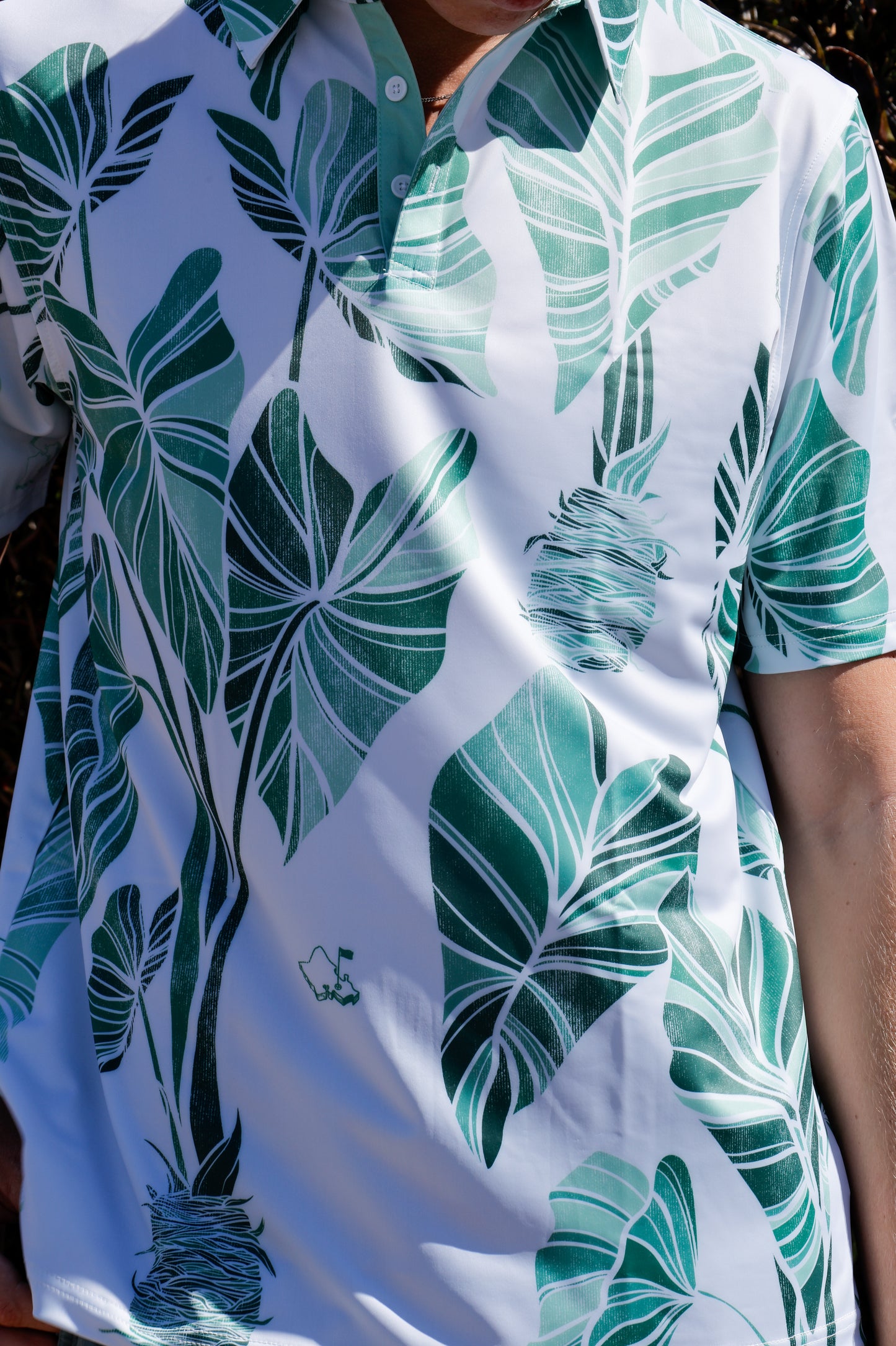 "Kalo" Green - OGA Men's Polo - Multi Green