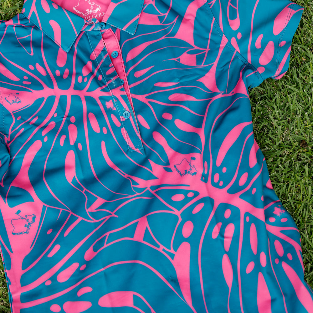 
                      
                        "Monstera 2-0" Contrast 2 - OGA Women's Polo - Royal / Pink
                      
                    