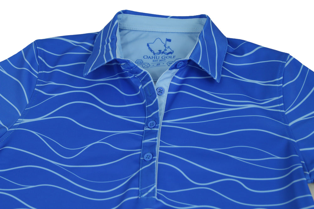 
                      
                        "Wavy" Cobalt Blue - OGA Women's Polo - Cobalt Blue
                      
                    