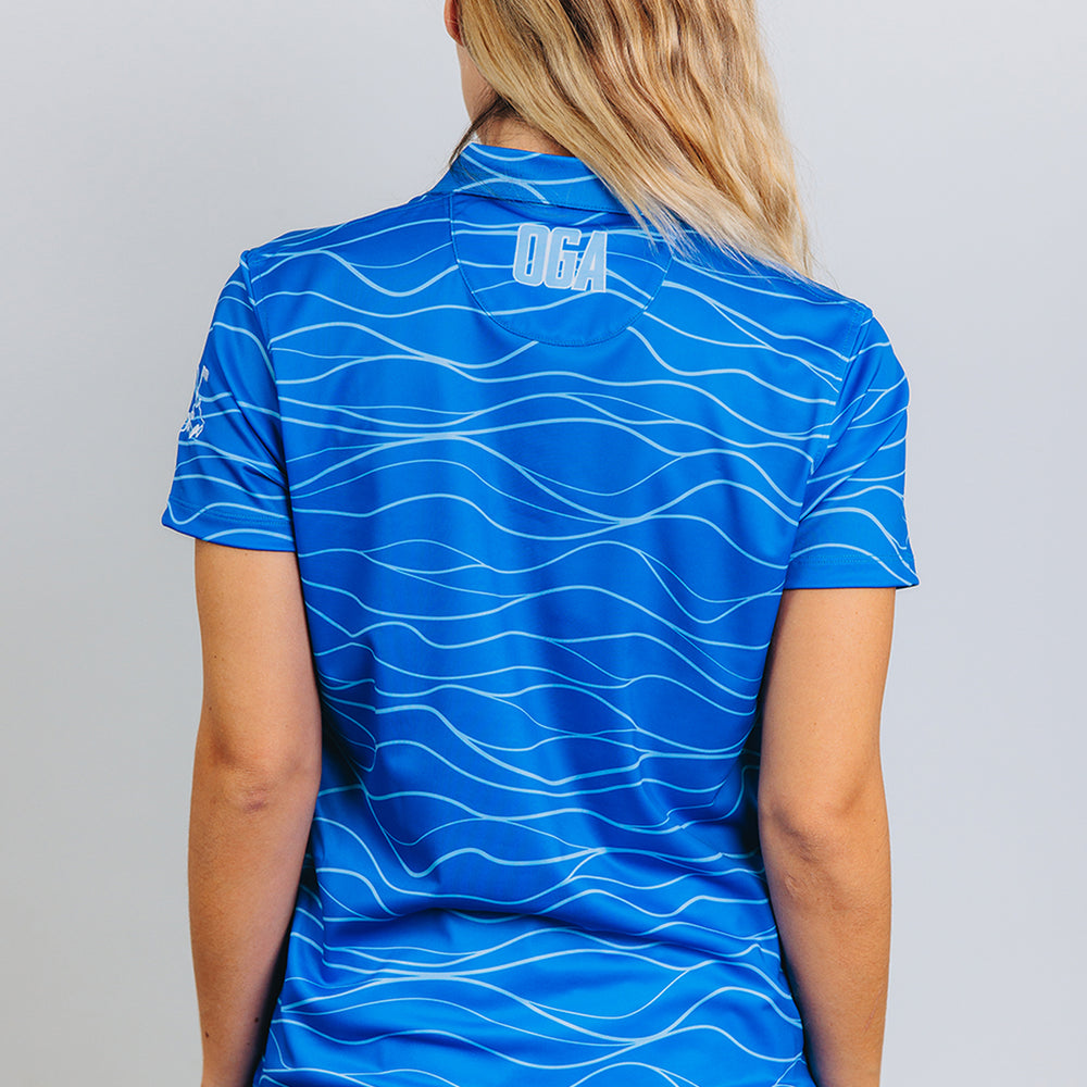 
                      
                        "Wavy" Cobalt Blue - OGA Women's Polo - Cobalt Blue
                      
                    