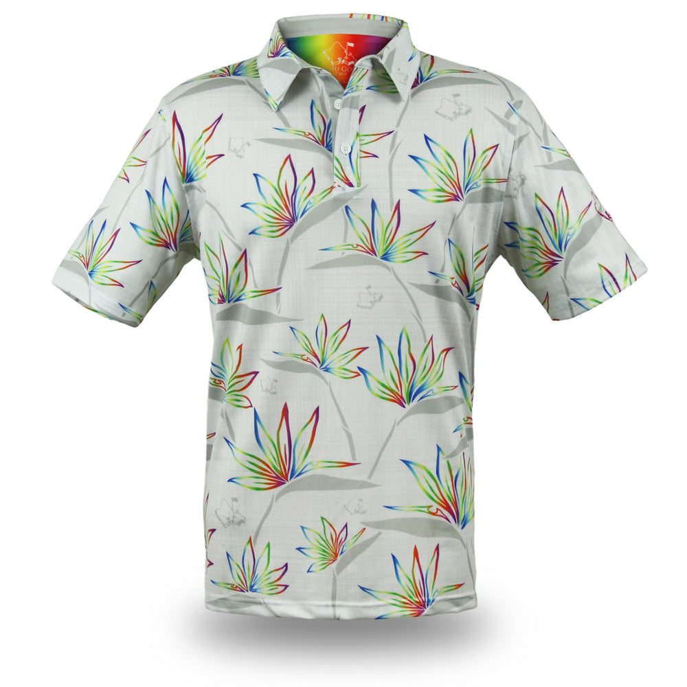 "White Shave Ice Birdies" - OGA Men's Polo - White Shave Ice