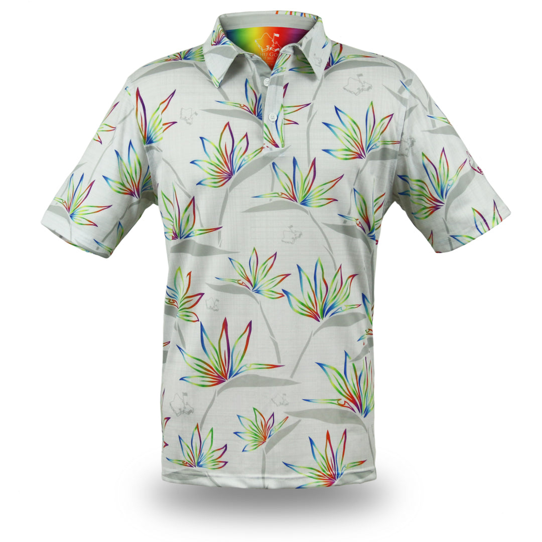 "White Shave Ice Birdies" - OGA Men's Polo - White Shave Ice