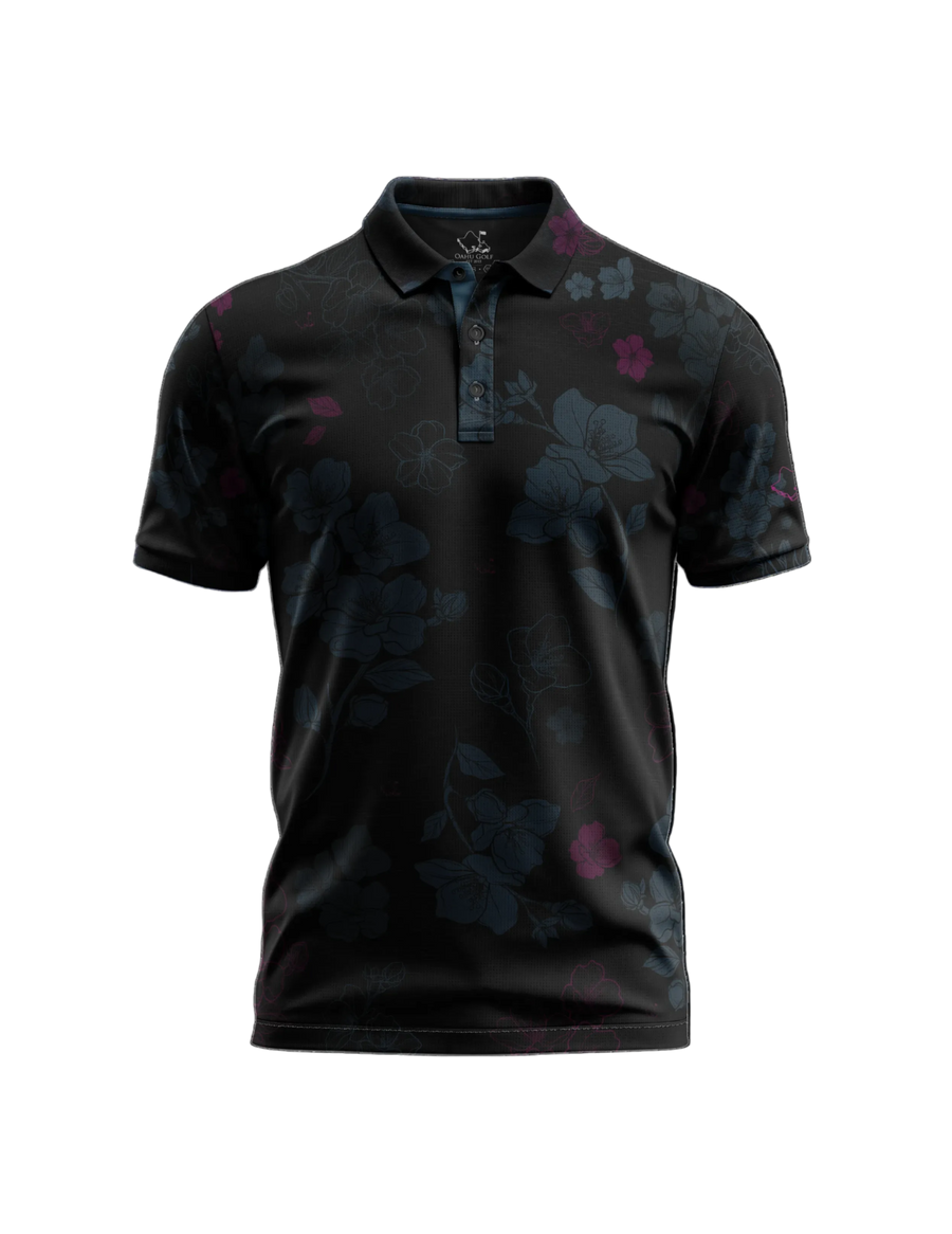 Blossom Blue Night men's polo product shot