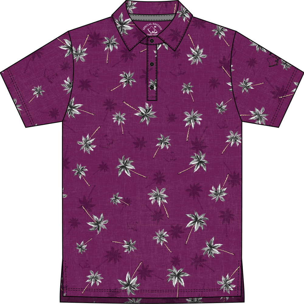 "Coconut Grove" Berry - OGA Youth Polo - Berry