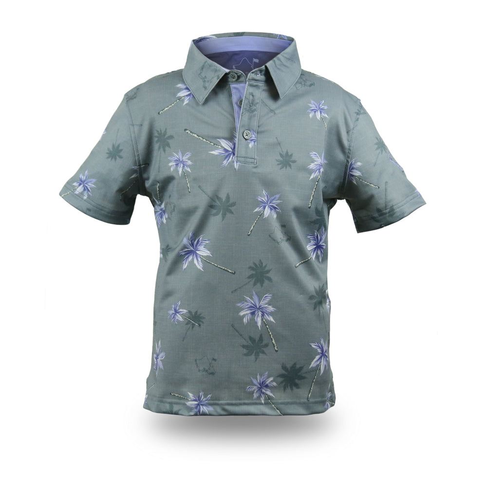 "Graphite Ube Coconut Grove" - OGA Youth Polo - Graphite Gray / Ube Purple