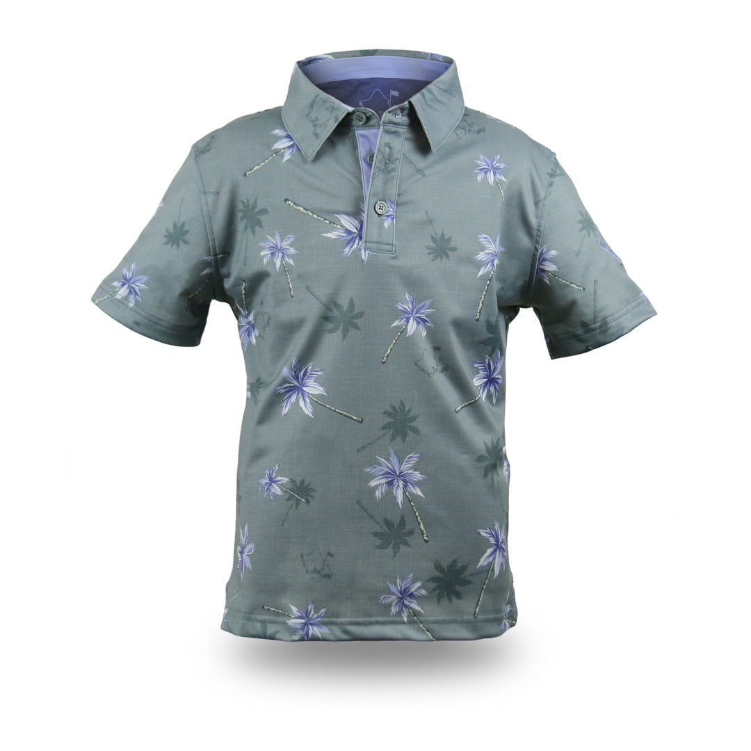 "Graphite Ube Coconut Grove" - OGA Youth Polo - Graphite Gray / Ube Purple