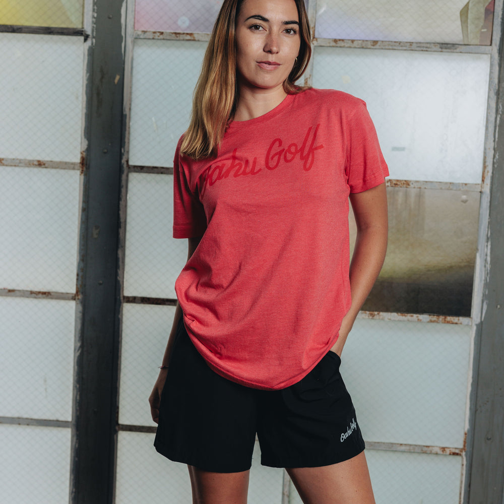 
                      
                        "OG Script" - OGA Unisex Graphic Tee - Red Heather
                      
                    