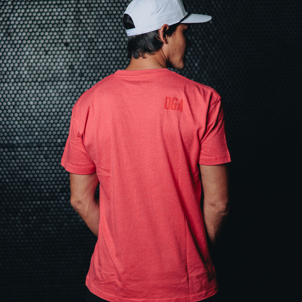 "OG Script" - OGA Unisex Graphic Tee - Red Heather