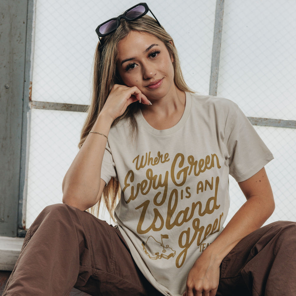 "Island Green" - OGA Unisex Graphic Tee - Bone White